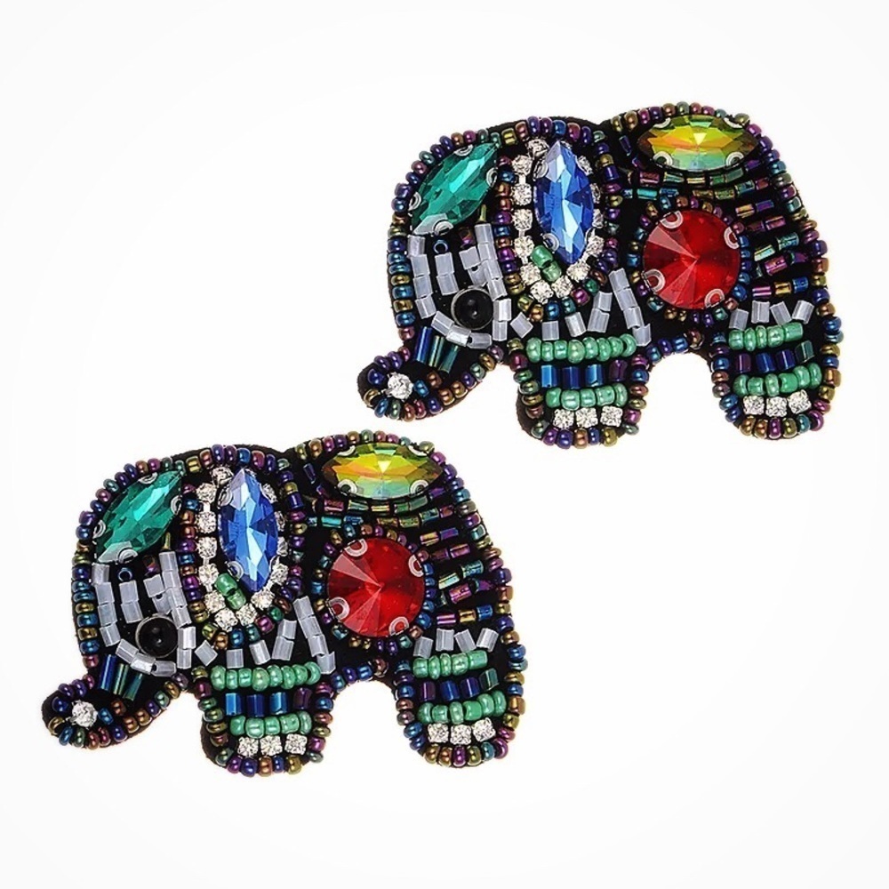 BOGO Host Pick! Beaded Elephant Earrings